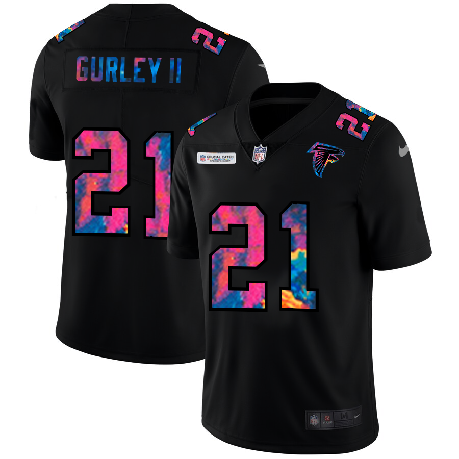 NFL Atlanta Falcons #21 Todd Gurley II Men Nike MultiColor Black 2020  Crucial Catch Vapor Untouchable Limited Jersey->boston red sox->MLB Jersey